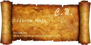 Czitrom Maja névjegykártya
